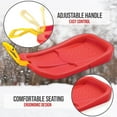 thumbnail image 3 of ArcticThrill Snow Sled for Kids - Snowpilot Slider - Single Rider Downhill Toboggan with Adjustable Handle; Outdoor Plastic Winter Sleigh for Toddlers & Kids, 3 of 7