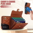 thumbnail image 5 of Case for Samsung Galaxy S21, Crossbody Wristlet Case Wallet with RFID Blocking Card Slots KickStand Flip Folio PU Leather Magnetic Protective Cover Women for Samsung Galaxy S21, Brown, 5 of 9