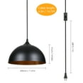 Tomshine 2 Pack Plug in Pendant Light, Industrial Metal Hanging Lights