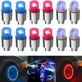 thumbnail image 1 of 12 luces LED para rueda de bicicleta, tapas de válvula de neumático, luz de neón para coche, motocicleta y bicicleta (3 colores combinados), 1 of 5