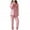Pink, variant on Winter Warm Fleece Plush Pajamas Set for Women Ultra-Soft Flannel Christmas Lounge Homewear Pullover Set