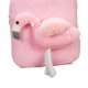 thumbnail image 3 of Mochila de flamencos para niños pequeños con juguete de peluche desmontable Bolsa de refrigerio para jardín de infantes Bolsa de peluche para niños en edad preescolar (rosa), 3 of 4
