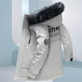 thumbnail image 2 of Chaqueta de plumón para hombre, desmontable, con cuello de pelo, chaquetas de invierno, prevención del frío y el viento y prevención del frío, chaqueta nueva para hombre, 2 of 5