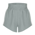 thumbnail image 6 of Itsame Summer Short Sweatpants Womens Sports Lanyard Shorts Fashionable Solid Color Tight Short Pants Gray Size S, 6 of 8
