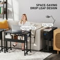 thumbnail image 3 of HOMCOM Small Folding Desk, 31.5" Foldable Computer Desk with Storage Bag, Shelf and Wheels for Small Spaces, Home Office, Easy Assembly, Black, 3 of 9
