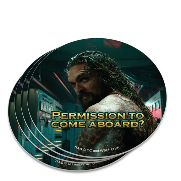 Aquaman Movie Permission to Come Aboard Novelty Coaster Set