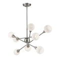 thumbnail image 2 of Z-Lite 616-45 Tian 8 Light 46" Wide Opal Glass Globe Chandelier - Nickel, 2 of 4