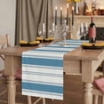 thumbnail image 2 of Table Runners 72 Inches Long Dress Scarves, Blue Teal Striped Farmhouse Kitchen/Dining Table Runner, Coffee Tablerunners, Modern Farmhouse Stripe 14x72 Inch, 2 of 9