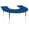 Horseshoe Activity Table in Blue and Black (Toddler: 60 in. W x 66 in. D x 15 in. - 23 in. H)
