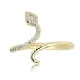 thumbnail image 6 of AVORA 10K Yellow Gold Simulated Diamond CZ Snake Wrap Fashion Ring  - Size 6, 6 of 6