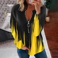 thumbnail image 1 of Puntoco moda mujer cuello pico manga larga camiseta verano estampado blusa suelta tops Puntoco Puntoco-3525, 1 of 5