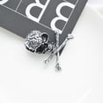 thumbnail image 3 of Sonducket Broche de calavera de estilo Punk, broches encantadores de tibias cruzadas para mujer, bisutería de moda para el Día de San Valentín, Pascua, Accesorios de disfraces Plata Sonducket  AP004648-01, 3 of 6