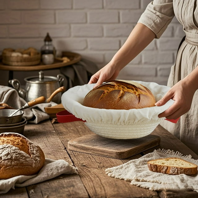 Ensemble d'Apprêt pour Pain avec Couvercles pour la Cuisson et la Levée de Pâte