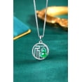 thumbnail image 4 of 14K Gold Real Natural Jade Gourd Necklace, Vintage Hollow Blessing Pendant, Delicate Jade Jewelry Gift for Mother's Happiness, 4 of 5