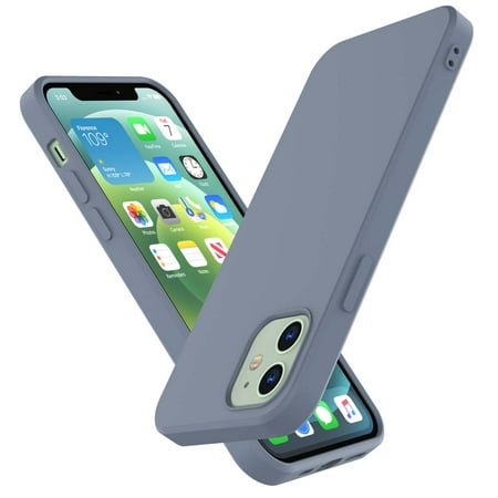 Cell Phone Cases for 6.1" iPhone 12 Pro / 12, Njjex Liquid Silicone Gel Rubber Shockproof Case Ultra Thin Fit iPhone 12 Pro Case Slim Matte Surface Cover for Apple iPhone 12 Pro / 12 2020 -Gray
