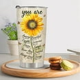thumbnail image 3 of Christian Gifts For Women Tumbler, Birthday Gift For Women, Unique Christian Tumbler, Religious Gifts For Women, Inspirational Gifts For Women, Bible Verse Sunflower Faith Girl Mom 20OZ, 3 of 6
