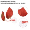 thumbnail image 4 of Unique Bargains 2pcs Betta Fish Leaf Pad Hammock Resting Hide Plants Decoration Red 2.56"x1.77" with Suction Cup, 4 of 7