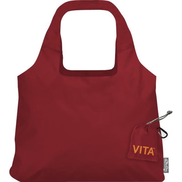 ChicoBag Sac de Courses/évental Réutilisable Compactable Vita avec Pochette, Rouge, 19 x 12.5 Pouces Sac/4 x 4 Pouces Pochette