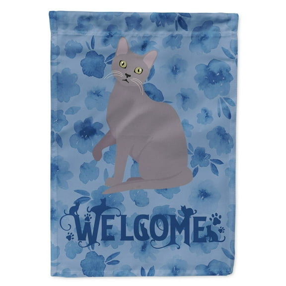 Carolines Treasures CK5039CHF Korat Cat Welcome Flag Canvas House Size Large multicolor