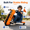 thumbnail image 6 of McLaren Licensed 24V Ride on Car Toys,Drift Kart for Kids, 6.5 MPH Max,360° Spin Electric Go Kart for Age 3+, Orange, 6 of 9