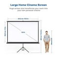 thumbnail image 2 of TaoTronics Projector Screen with Stand, TT-HP020 Indoor Outdoor Movie Projection Screen 4K HD 120" 4:3 with Wrinkle-Free Design (Easy to Clean, 1.1 Gain, 160° Viewing Angle & Includes a Carry Bag), 2 of 2