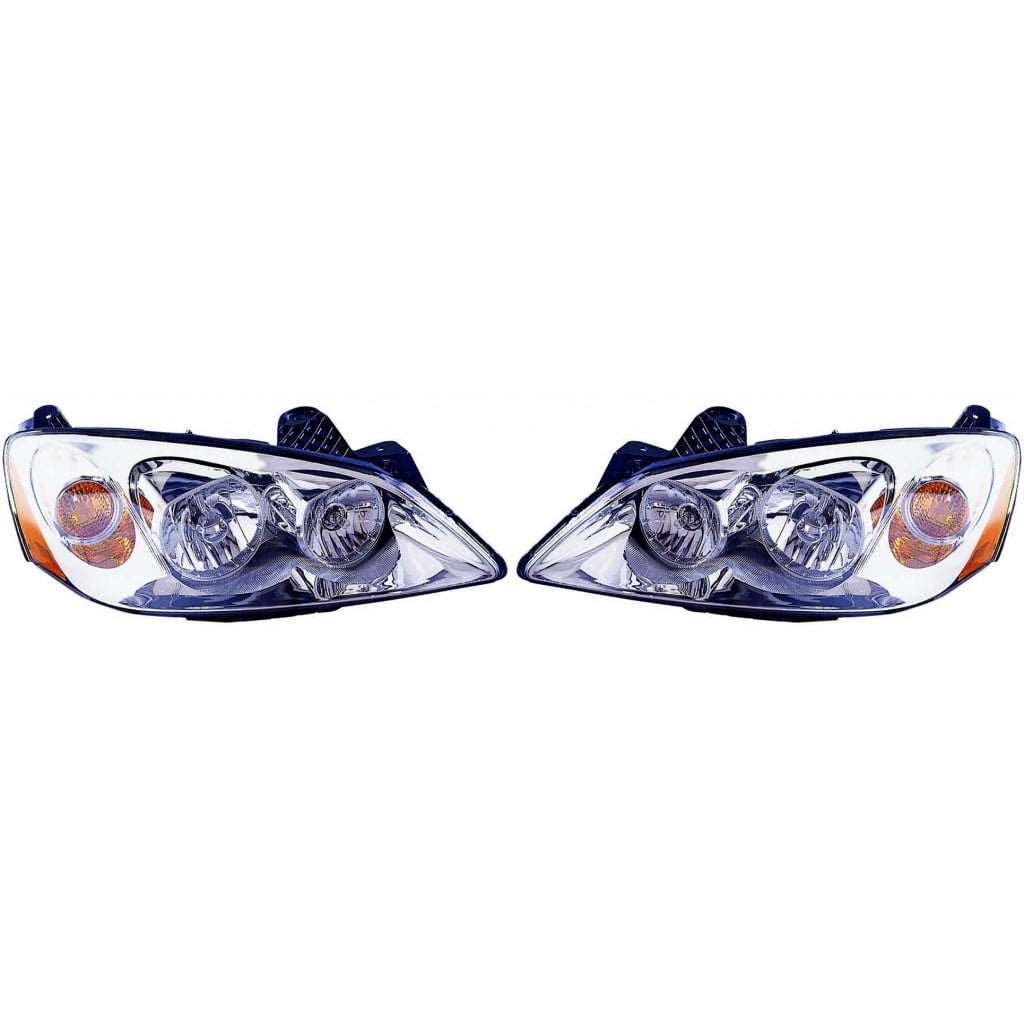 KarParts360 For 2008 2009 PONTIAC G6 Head Light Assembly Driver and Passenger Side w/Bulbs