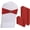 Red, variant on 100PCS Spandex Stretch Chair Sashes Bows Elastic Chair Cover Bands Ties with Buckle Slider for Wedding Party Reception Events Universal Ceremony Banquet Decorations(Red)
