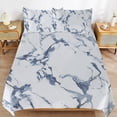 thumbnail image 6 of 3 Pcs Soft Bedding Set, Includes 1 Duvet Cover with Zipper And 2 Pillow,Shams Marble Texture Queen(90"×90"), 6 of 8