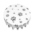 thumbnail image 3 of ZICANCN Round Table Cloths 60 Inch, Puppy Paw Print Table Cover Waterproof Washable Outdoor Picnic Tablecloth, 3 of 8