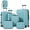 Light Blue, variant on Long Vacation Luggage Set, 6-Piece Set, Hard-Shell Suitcase With 360 Rotating Wheels, ABS Hand Luggage & Checked Luggage, Extra Luggage Hook, TSA Lock & Zipper