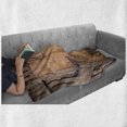 thumbnail image 6 of Rustic Soft Flannel Fleece Throw Blanket, Dated Simple Door Like in Construction Vertical Barns House Nobody Bohemian Print, Cozy Plush for Indoor and Outdoor Use, 70" x 90", Chocolate, by Ambesonne, 6 of 6