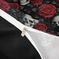 thumbnail image 4 of Homewish Hipple Sugar Skull Bedding,Romantic Red Rose Duvet Cover Full,Halloween Comforter Cover,Black Reversible,3pcs,1 Duvet Cover and 2 Pillowcases, 4 of 6