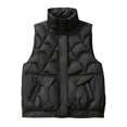 thumbnail image 3 of Puffer Vest for Women Stand-up Collar Sleeveless Gilet Womens Fall Winter Warm Coat Solid Color Jackets Outerwear with Pockets, 3 of 10