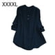 thumbnail image 1 of Camisa de mujer Manga larga Primavera Otoño Blusa Cuello en V Chica Top suelto, Azul, 4XL tholdsy AP000936-21, 1 of 7