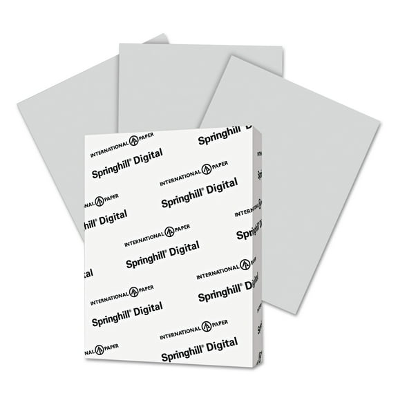 Springhill Digital Vellum Bristol Color Cover, 67 lb, 8 1/2 x 11, Gray, 250 Sheets/Pack -SGH066000