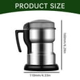 thumbnail image 3 of 150W Multifunction Electric Grinder, 300 G Capacity Coffee Spice Mill with Transparent Lid, Open-Cover-Stop Safety, 30 S Fast Grinding for Herbs Grains Dry Food, Compact Countertop , A Grinder, 3 of 8