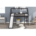 thumbnail image 3 of Acme Furniture Kids House Loft Bed with Slide Solid Pine Twin Size Espresso, 3 of 9