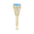 thumbnail image 3 of ANGARA Natural Criss Cross Shank Cushion 1.95 ct Aquamarine Engagement Ring in 14K Yellow Gold for Women (Size-8mm) | March Birthstone, Anniversary, Jewelry Gift for Women | Natural Aquamarine Ring, 3 of 9