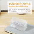 thumbnail image 2 of New Clear Desktop Business Card Holder Display Stand Acrylic Plastic Desk Shelf, 2 of 7