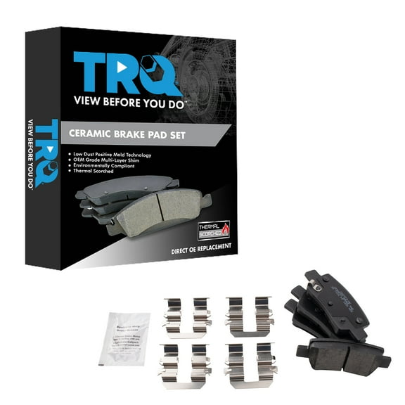 TRQ Rear Ceramic Brake Pads Fits 2021 Kia Seltos BFA27397