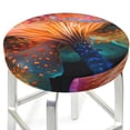 thumbnail image 3 of Balery Bioluminescent Underwater Flower Fundas de asiento para taburete de bar redondo de tela de terciopelo ajustables que protegen de arañazos y manchas para sillas de 14 a 17 pulgadas.-14 inch, 3 of 7