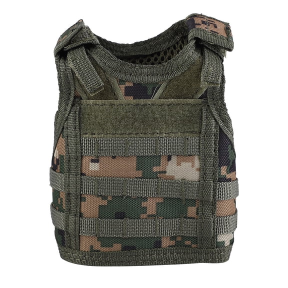 Sarapandan Outdoor Tactics Vest Mini Waistcoat Adjustable Holder for Cans Bottles Jungle Color