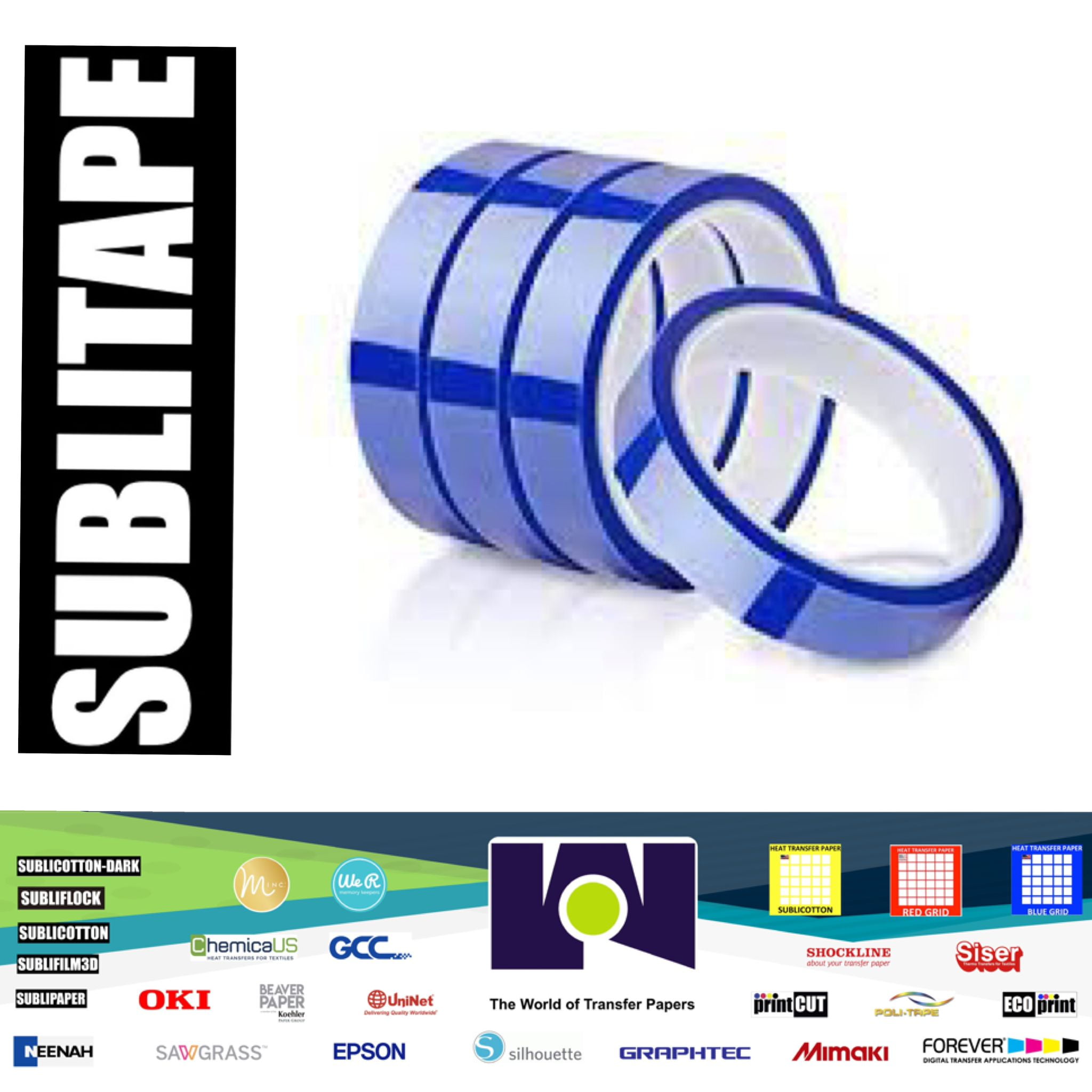 4 rolls Heat resistant tapes sublimation Press Transfer Thermal Tape