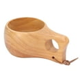 thumbnail image 2 of Taza de madera para campamento de 200ml con hebilla colgante, taza portátil para café y leche, taza para beber para el hogar y al aire libre, 2 of 8