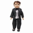 thumbnail image 3 of AlevRam 18-Inch Doll Wedding Outfit Set, White Bridal Dressand Black Tuxedo Suit, 2-Piece Bride and Groom Clothes for 18” Dolls, 3 of 5