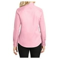 thumbnail image 2 of Womens Long Sleeve Easy Care Cotton/Polyester Shirt Light Pink L, 2 of 6