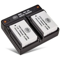 BM Premium 2-Pack of LP-E8 Batteries and Dual Bay Battery Charger for Canon Rebel T2i, T3i, T4i, T5i, EOS 550D, EOS 600D, EOS 650D, EOS 700D Cameras