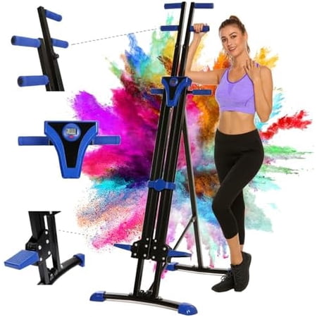 Vertical Climber Exercise Machine for Home Gym, 350 LBS Stair Stepper with 5-Level Heights for Cardio & Resistance Training & Full Body Workout, Easy to Assemble Upgrade Foldable