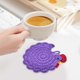 thumbnail image 4 of Posavasos De Pollito Tejidos A Mano Al Crochet Juego de 1 posavasos de té con forma de pollito morado, tejido a mano, para tazas y vasos JASKFLY, 4 of 9