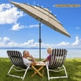 thumbnail image 3 of Yescom 10 Ft 3 Tier Patio Umbrella with Crank Handle Push to Tilt Aluminum Backyard, 3 of 9